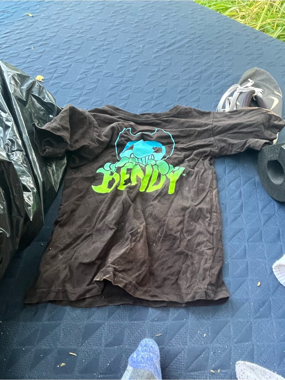 Kids Black 'Bendy' Graphic Long-Sleeve Tee